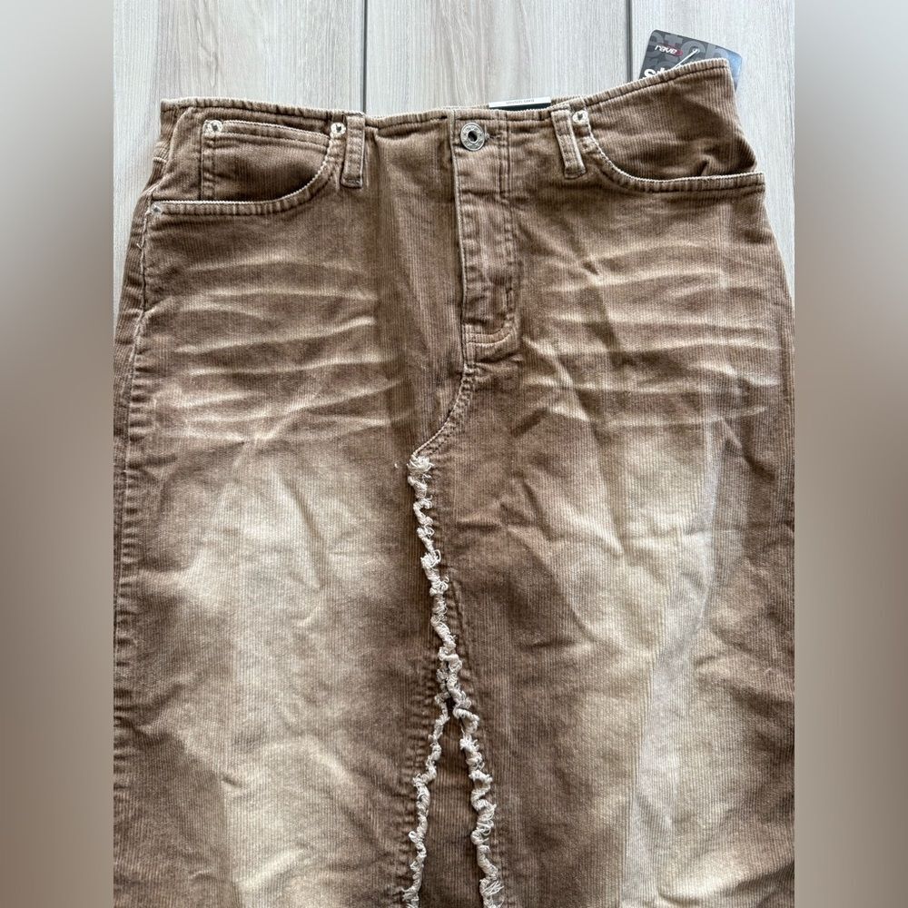Rave For Real Stretch Cord Skirt Brown Size 7 NWT - Picture 5 of 8